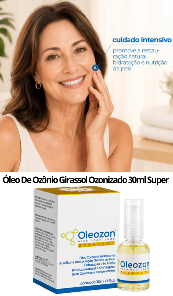 Óleo De Ozônio Girassol Ozonizado 30ml Super Concentrado